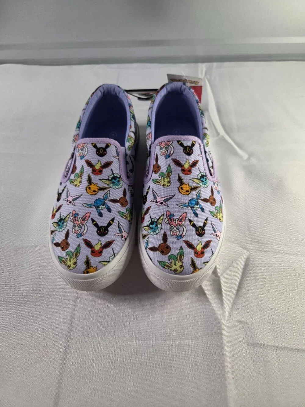 Pokémon‎ Eeveelutions Slip On Shoes Kids Size 4 Purple Canvas Sneakers NWT